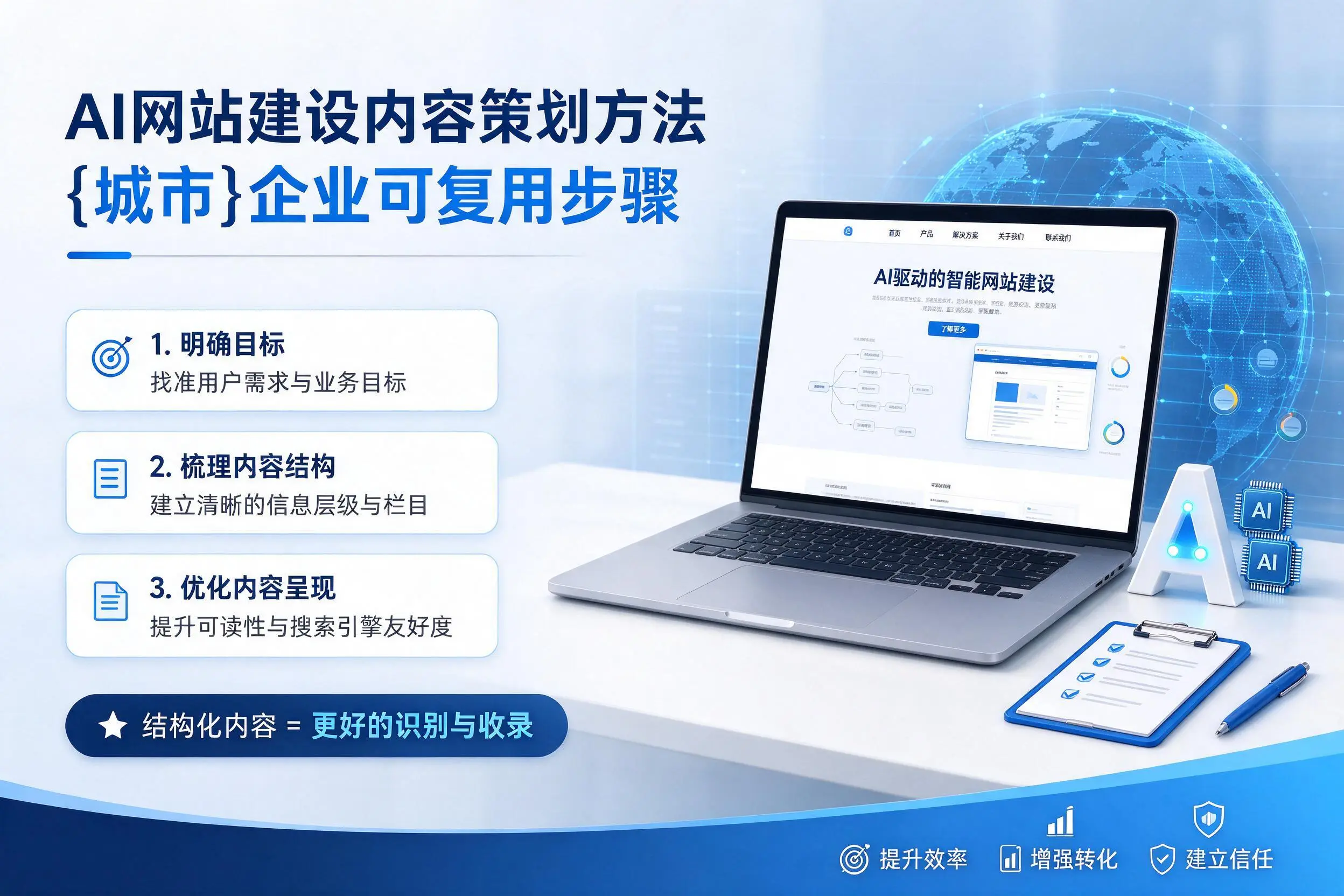 AI网站建设内容策划方法,日照企业可复用步骤
