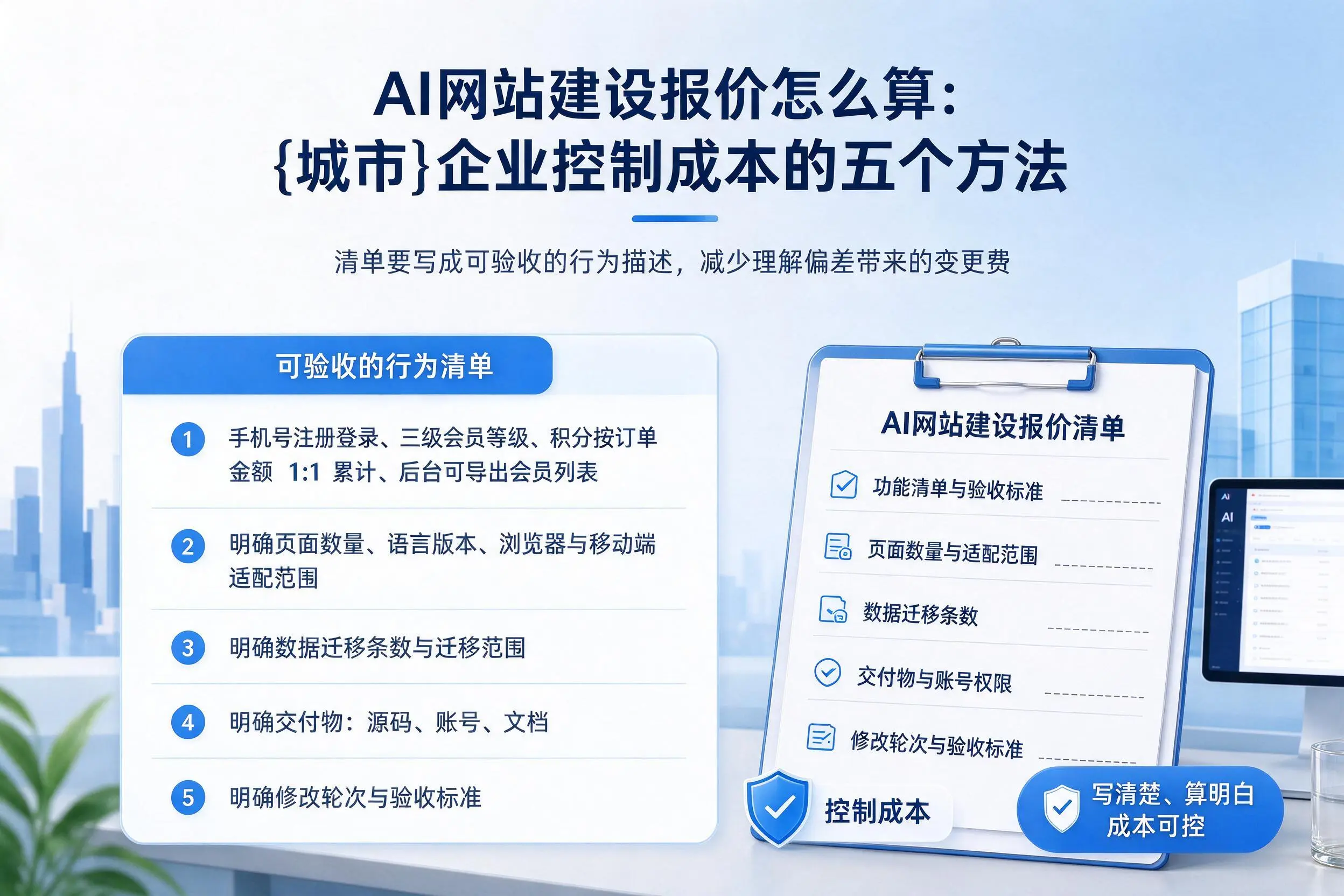 AI网站建设报价怎么算：日照企业控制成本的五个方法